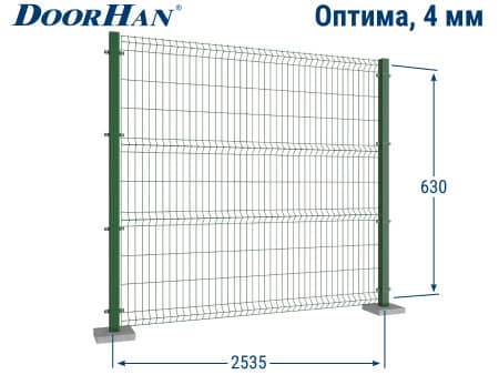 Купить 3D заборную секцию ДорХан 2535×630 мм в Ижевске от 945 руб.